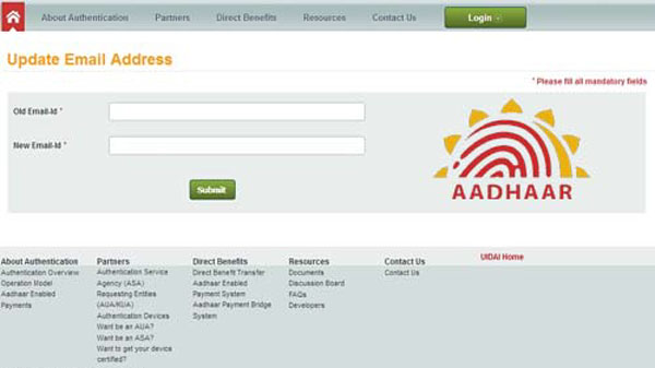 How to Update Or Correct Email ID in Aadhaar Card Online?