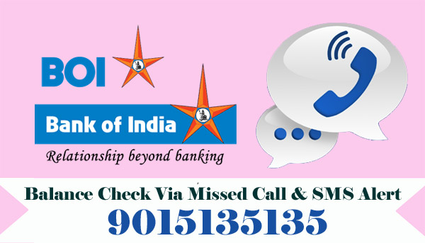 Bank of India (BOI) Balance Enquiry Check Via Missed Call & SMS Alert