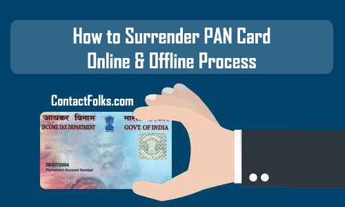 How to Surrender PAN Card - Online & Offline Process