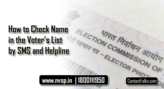 How to Check Name in the Voter’s List by SMS and Helpline
