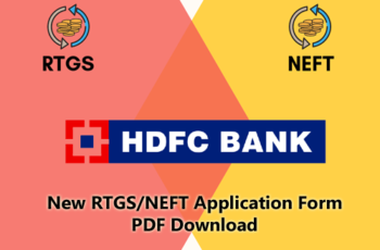 HDFC Bank New RTGS/NEFT Application Form PDF Download – HDFC Bank