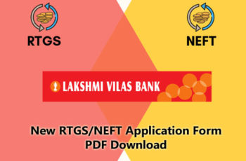 Lakshmi Vilas Bank New RTGS/NEFT Application Form PDF Download – Lakshmi Vilas Bank